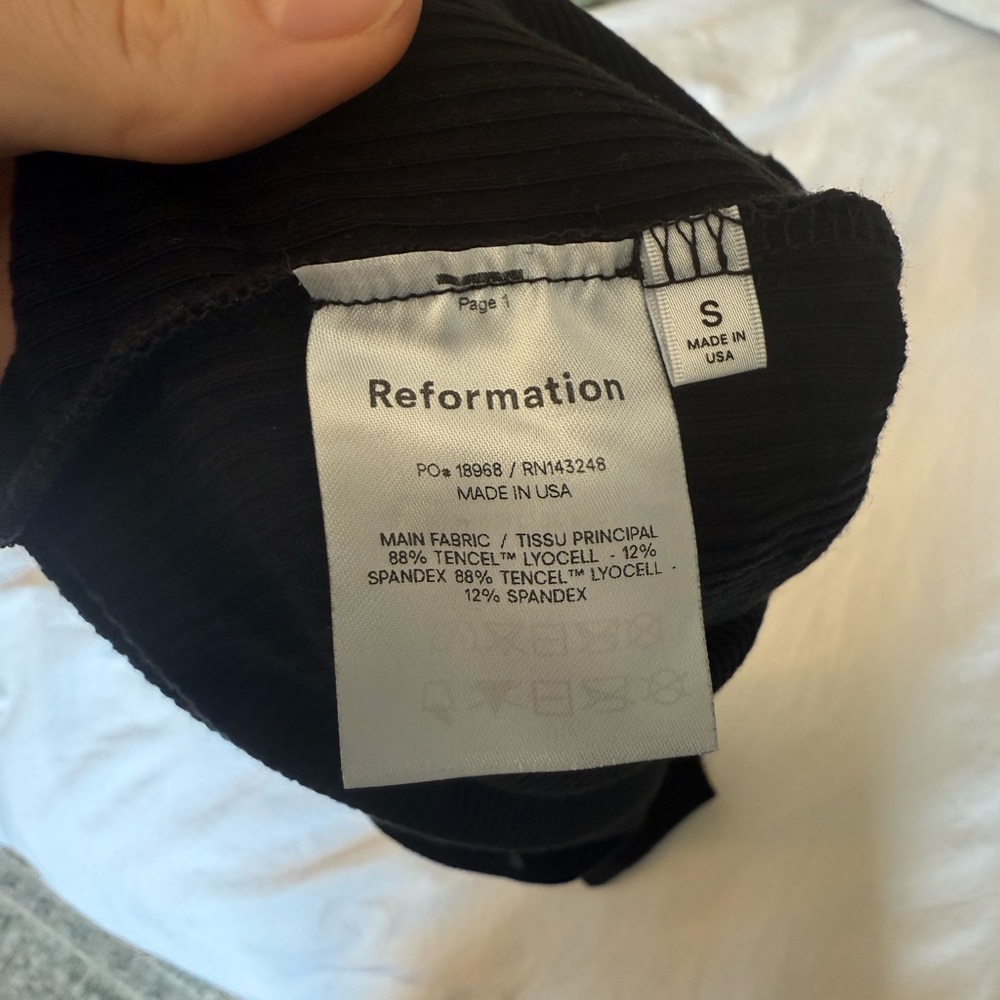 Reformation Ribbed Button-Up Top - Picture 3 of 4